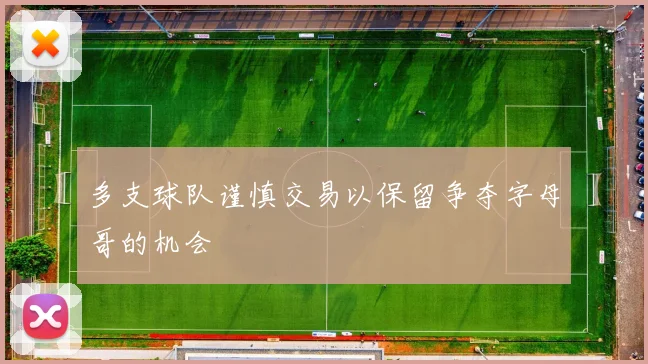 多支球队谨慎交易以保留争夺字母哥的机会